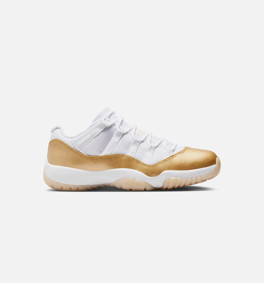 Air Jordan 11 Retro Low Mothers Day Women's Lifestyle Shoes - White/Metallic Gold/Team Gold