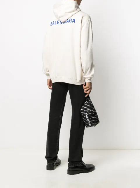 Balenciaga logo-print drawstring hoodie