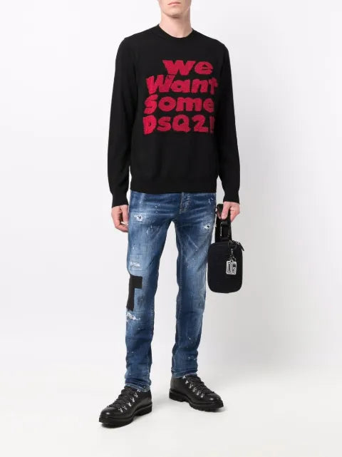 DSQUARED2 We Want Some Dsq2!!! slogan jumper