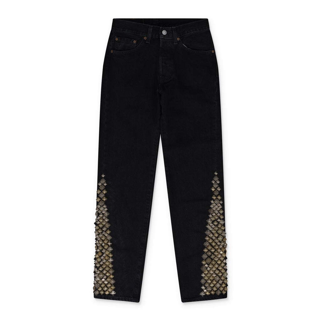 Black Doc Marten Studded 501 Jeans