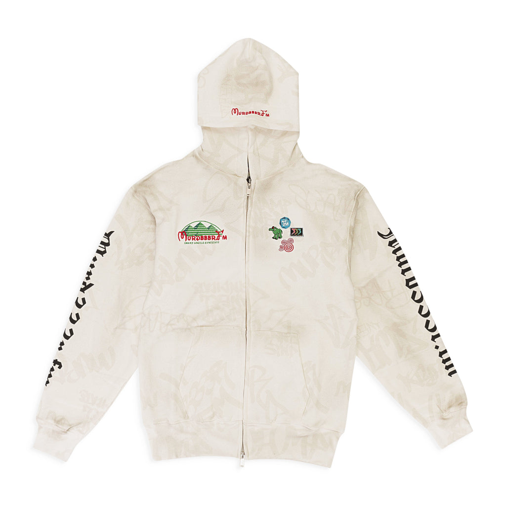MURD333R.FM WHITE DISN333 HOODIE