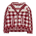 RED/WHITE WIM HAND CROCHET BLAZER