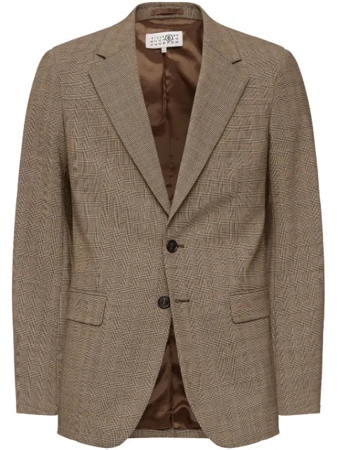MM6 Maison Margiela tartan-pattern blazer