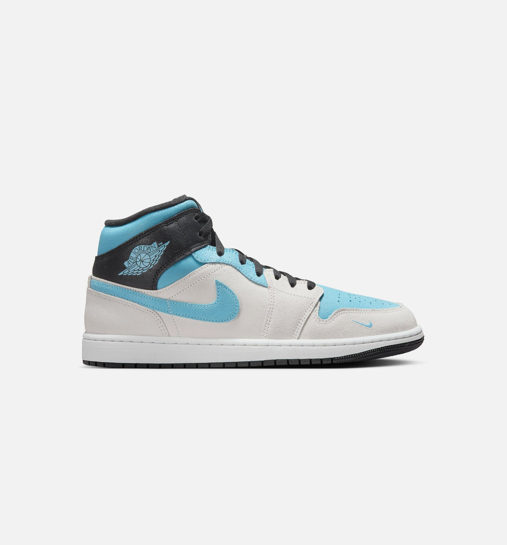 Air Jordan 1 Mid SE Mens Lifestyle Shoe - Summit White/Ice Blue/Black