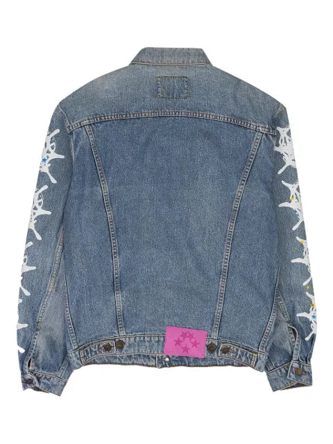 SP5DER web-print denim jacket