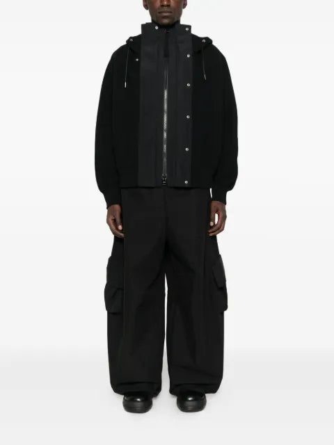 sacai zip-front hooded jacket