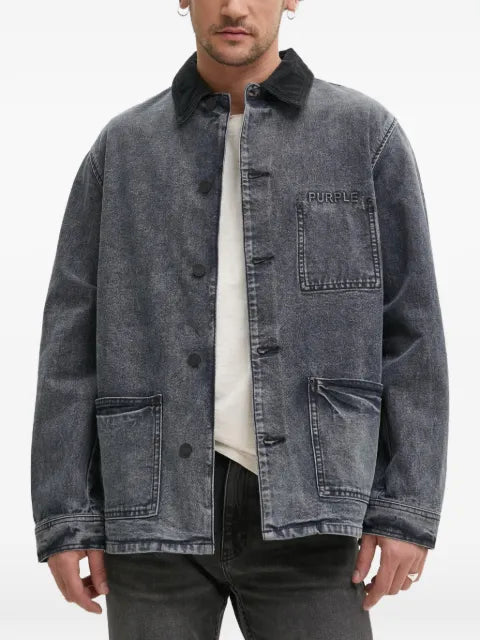 Purple Brand corduroy-detail buttoned jacket