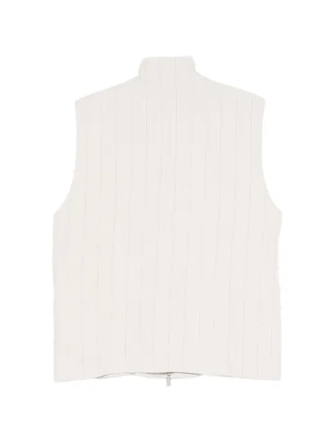 Eleventy pinstriped zip-up gilet
