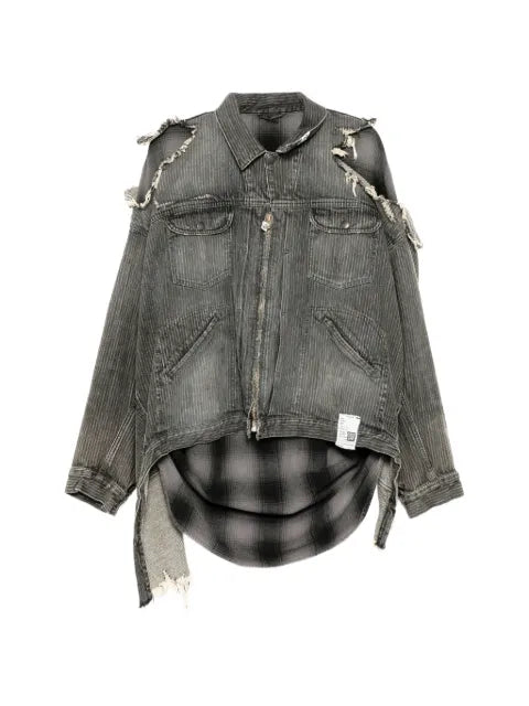 Maison MIHARA YASUHIRO distressed collared jacket