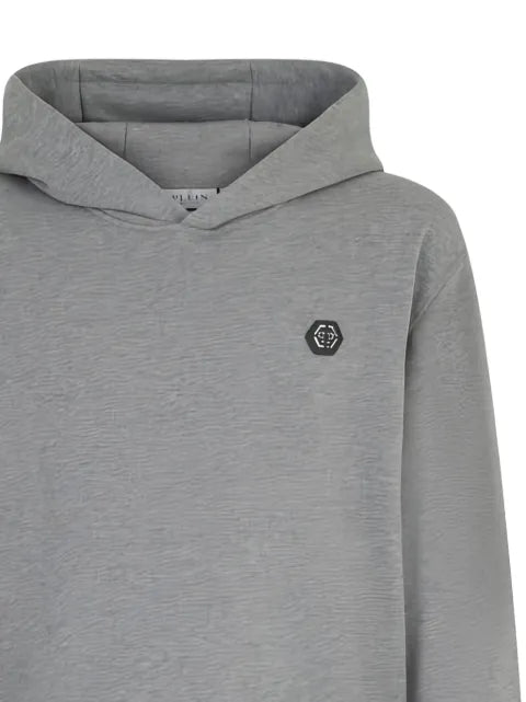 Philipp Plein hooded logo-patch sweatshirt