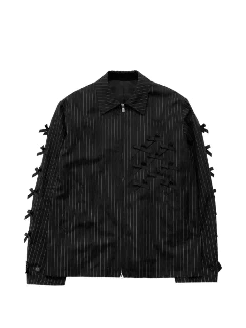 Takahiromiyashita The Soloist Ribbons Brit pinstripe-pattern shirt jacket
