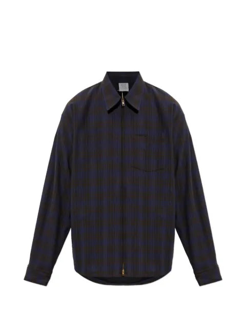 VETEMENTS check-pattern zip-up shirt jacket