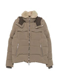 Moorer shearling-collar padded jacket