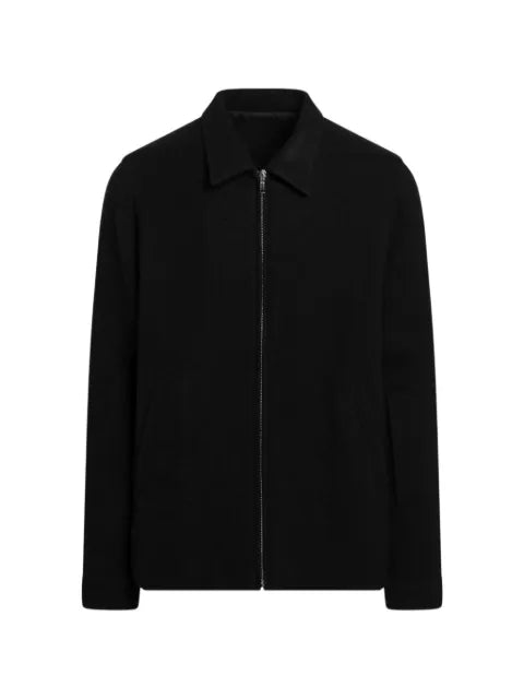Rick Owens logo-ribbon zip-up jacket