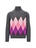 Ballantyne argyle roll-neck knit