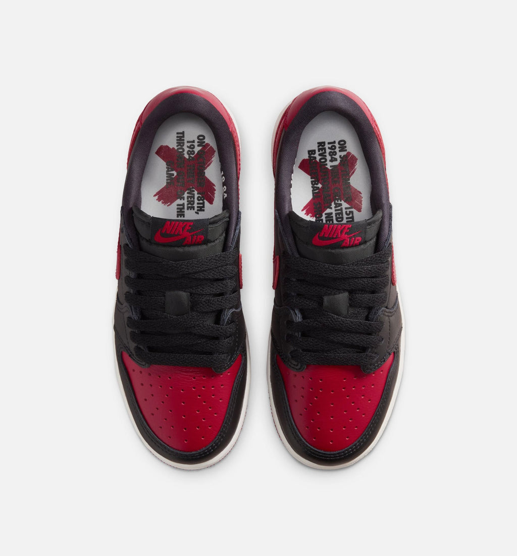 Air Jordan 1 Retro Low OG Banned Big Kids' Sneakers - Black / Red / White