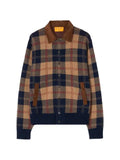 Guest In Residence check-pattern corduroy-collar bomber jacket
