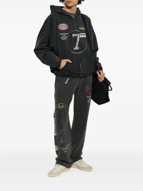 DUKE & DEXTER DR4 Eat Dirt graphic-print zip-up hoodie