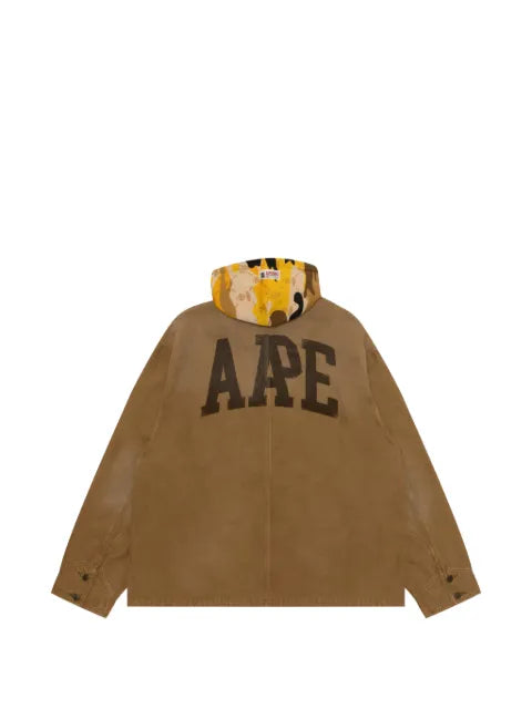 AAPE BY *A BATHING APE® logo-print corduroy-collar jacket