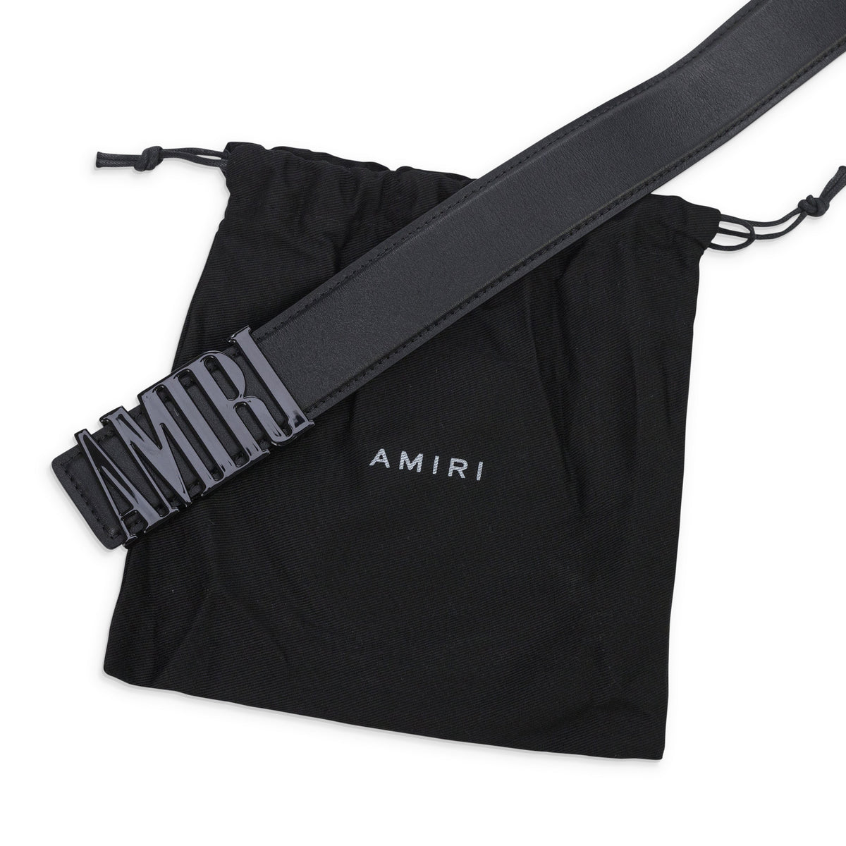 Black 4cm Amiri Logo Belt
