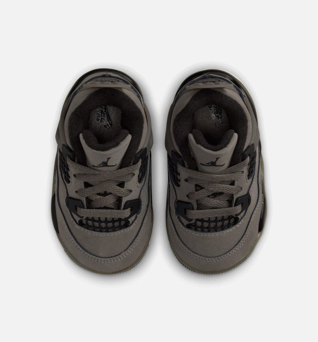 Air Jordan 4 Retro Cave Stone and Black Baby & Toddler Sneakers - Cave Stone / Black / Moon Particle