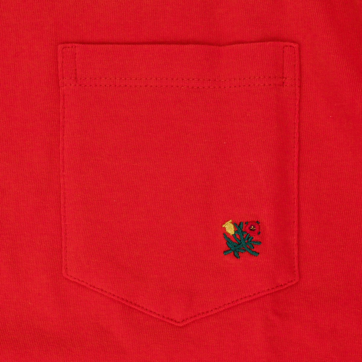 Red Pocket Logo LS T-Shirt