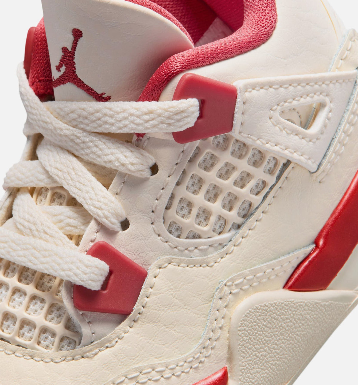 Air Jordan 4 Retro Valentine's Day Infant/Toddler Lifestyle Shoe – Pale Ivory/Sierra Red/Tough Red