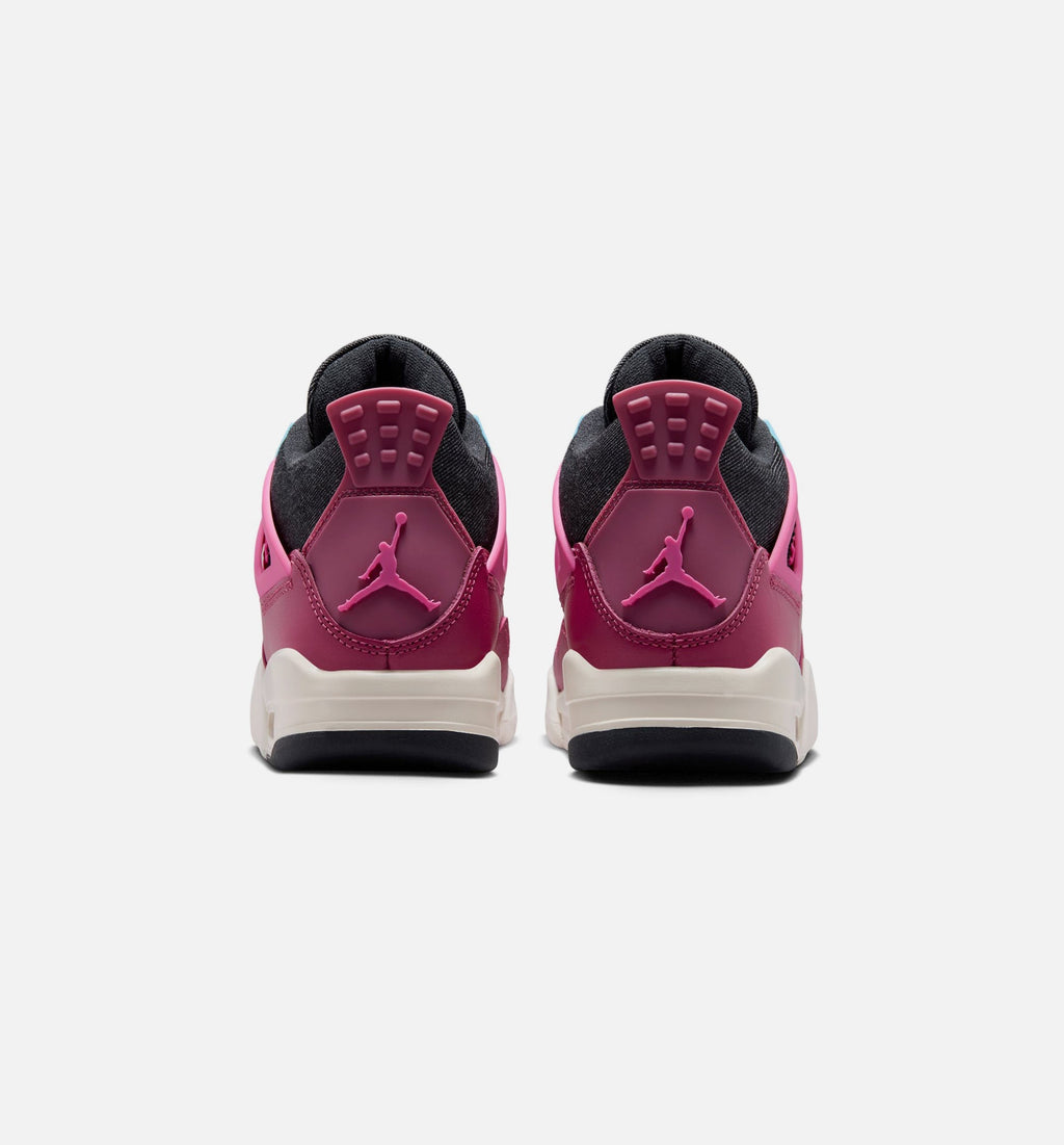 Air Jordan 4 Retro She's A Star Girls' Grade School Sneakers - Sweet Beet/Desert Pink/Off Noir/Chalk