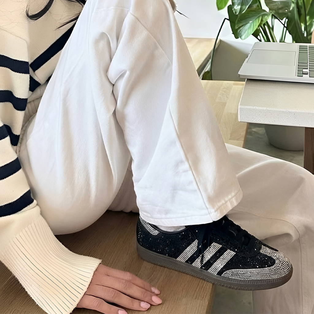 adidas Samba OG Rhinestone Black Silver Women's
