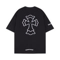Chrome Heart T Shirts Cross Print Short Sleeve T-Shirt Loose