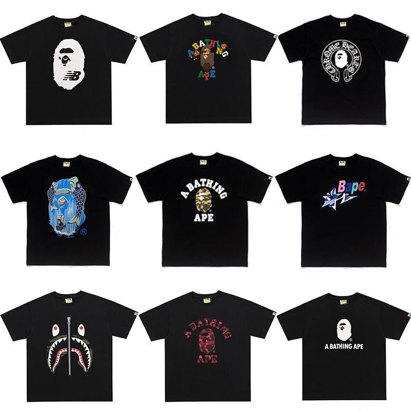 BAPE Ape Head Print Loose Unisex Streetwear T-Shirt