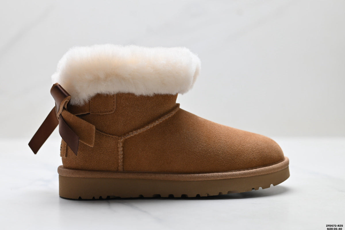 UGG Classic Ultra Mini Bow Ankle Boots