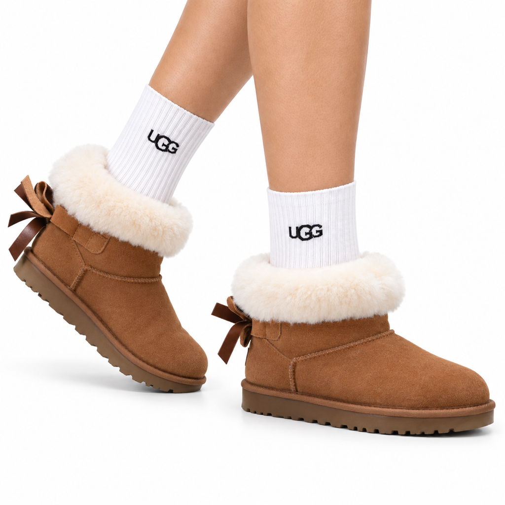 UGG Classic Ultra Mini Bow Ankle Boots