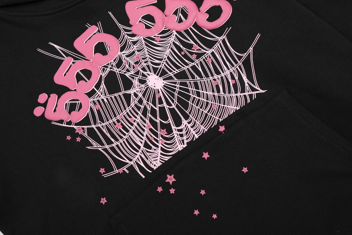 Sp5der Spiderweb Graphic Hoodie & Sweatpants Matching Set