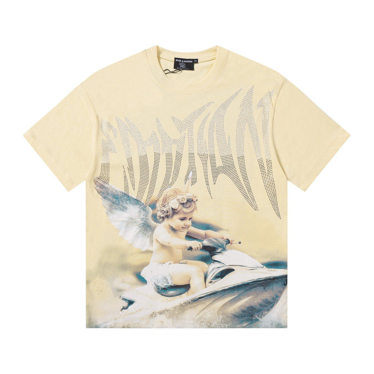 MIXED EMOTION Angel Graphic Short-Sleeve T-Shirt