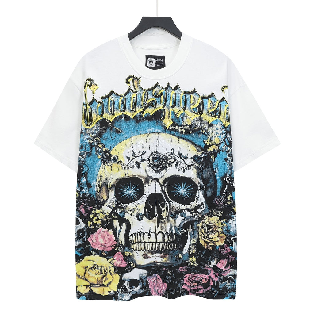 Godspeed Skull Rose Graphic T-Shirt