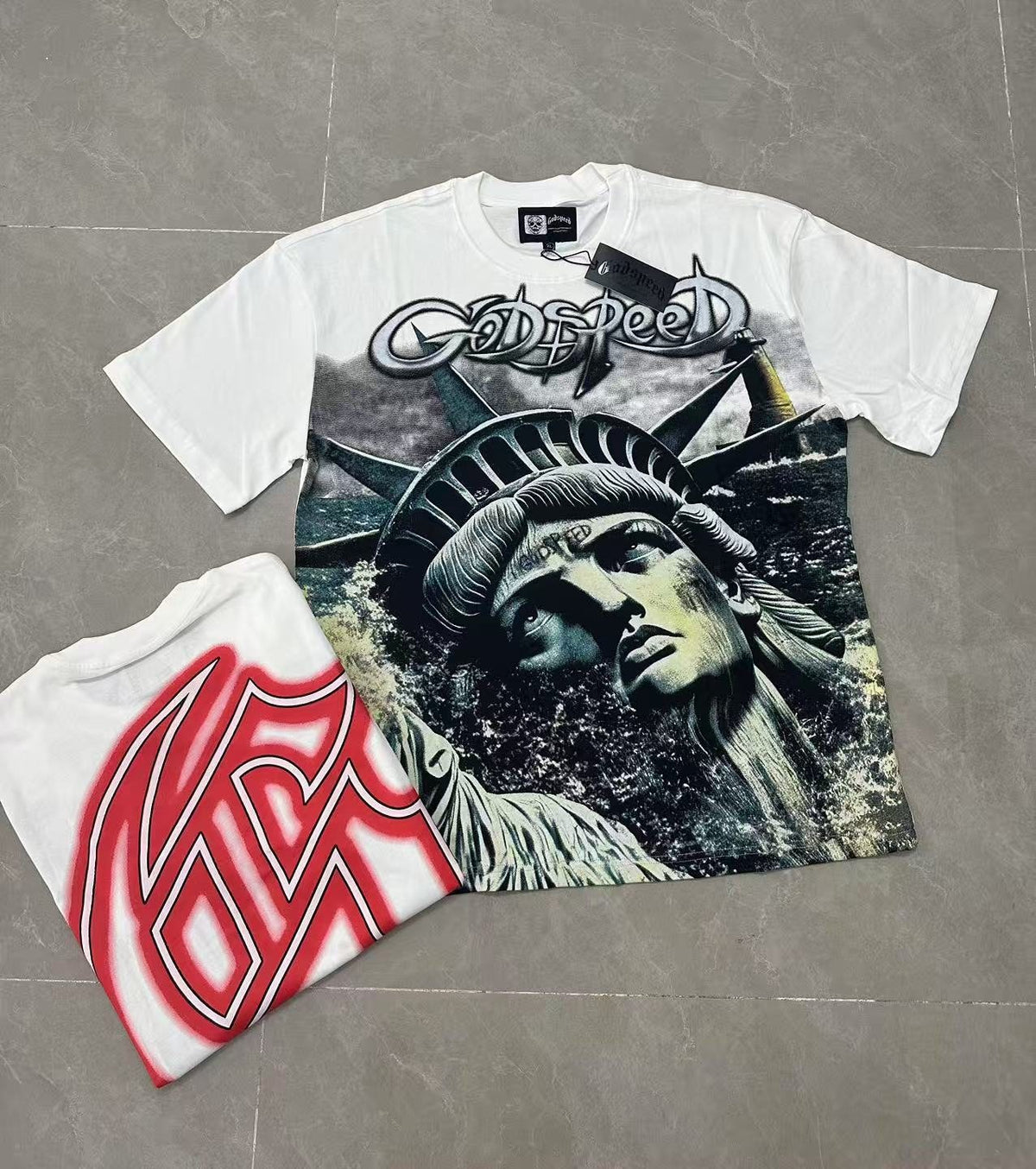 Godspeed Statue Graphic T-Shirt