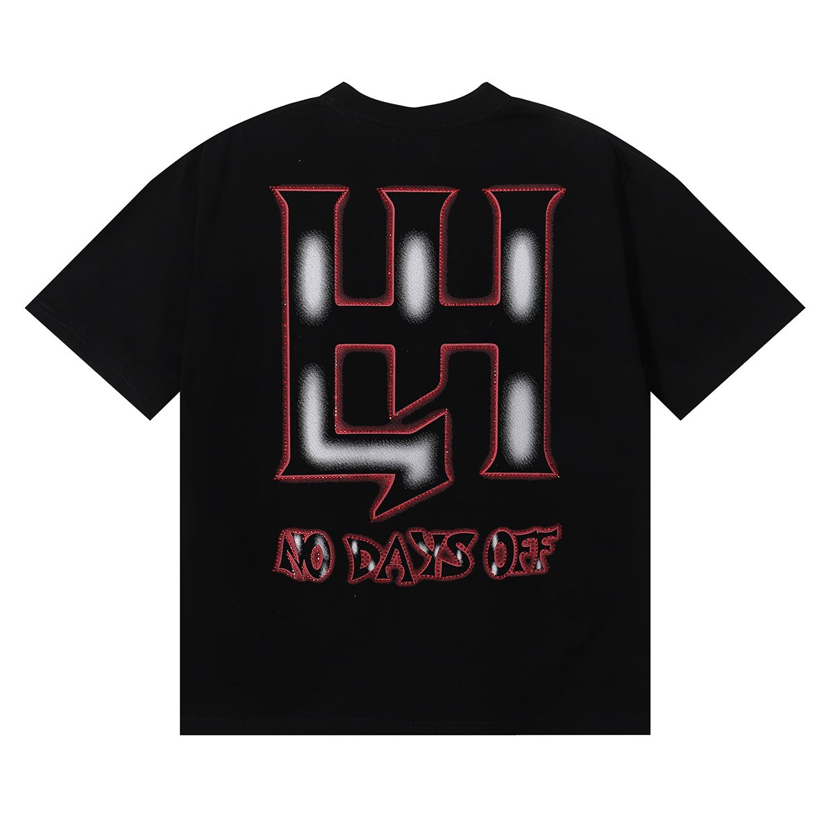 Life Hustlere Angry Pitbull Rhinestone Graphic T-Shirt