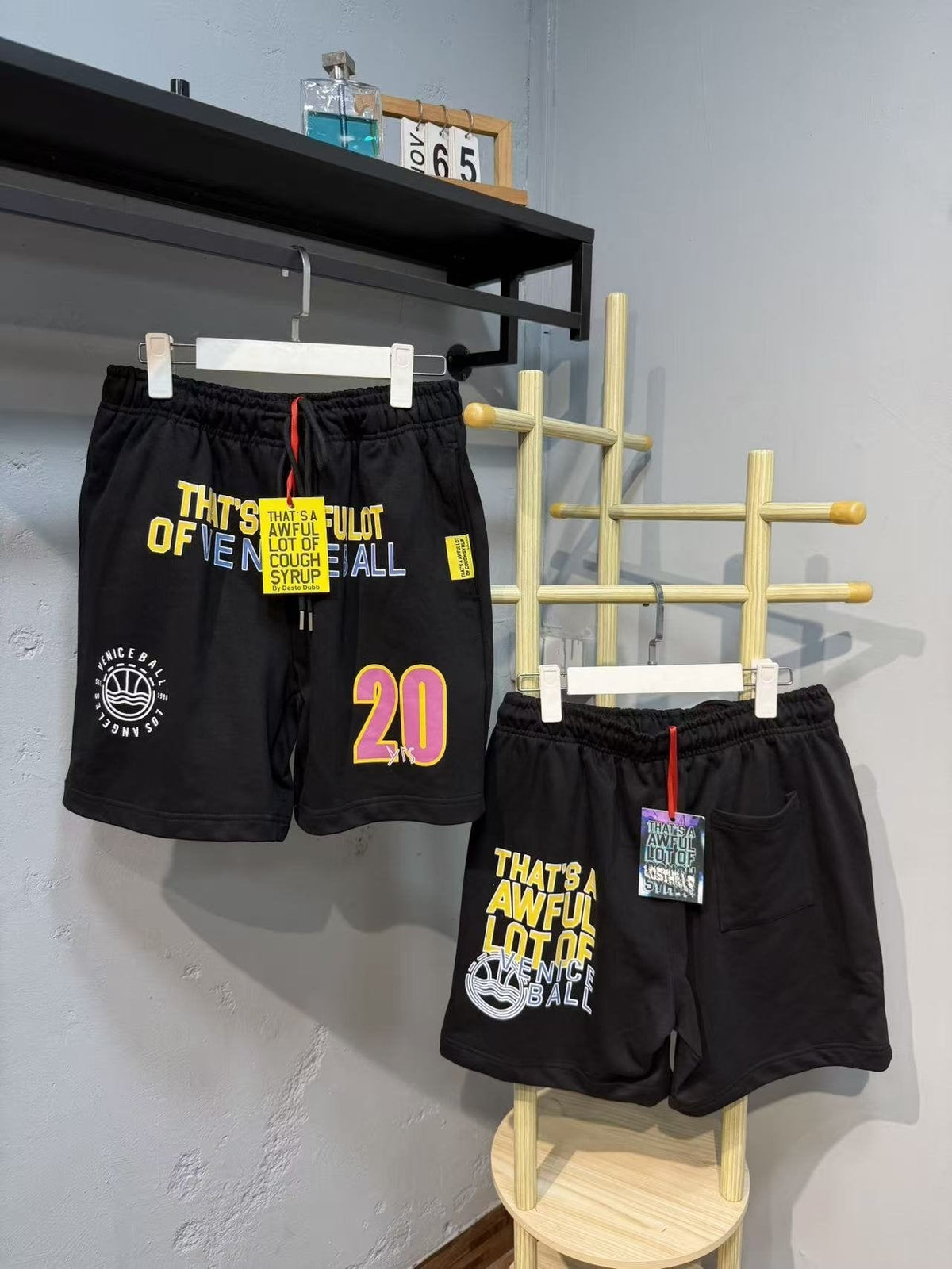 THAT'S A AWFUL LOT OF COUGH SYRUP Venice Ball Graphic Shorts