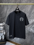 Chrome Hearts Floral Cross Embroidered Graphic T-Shirt