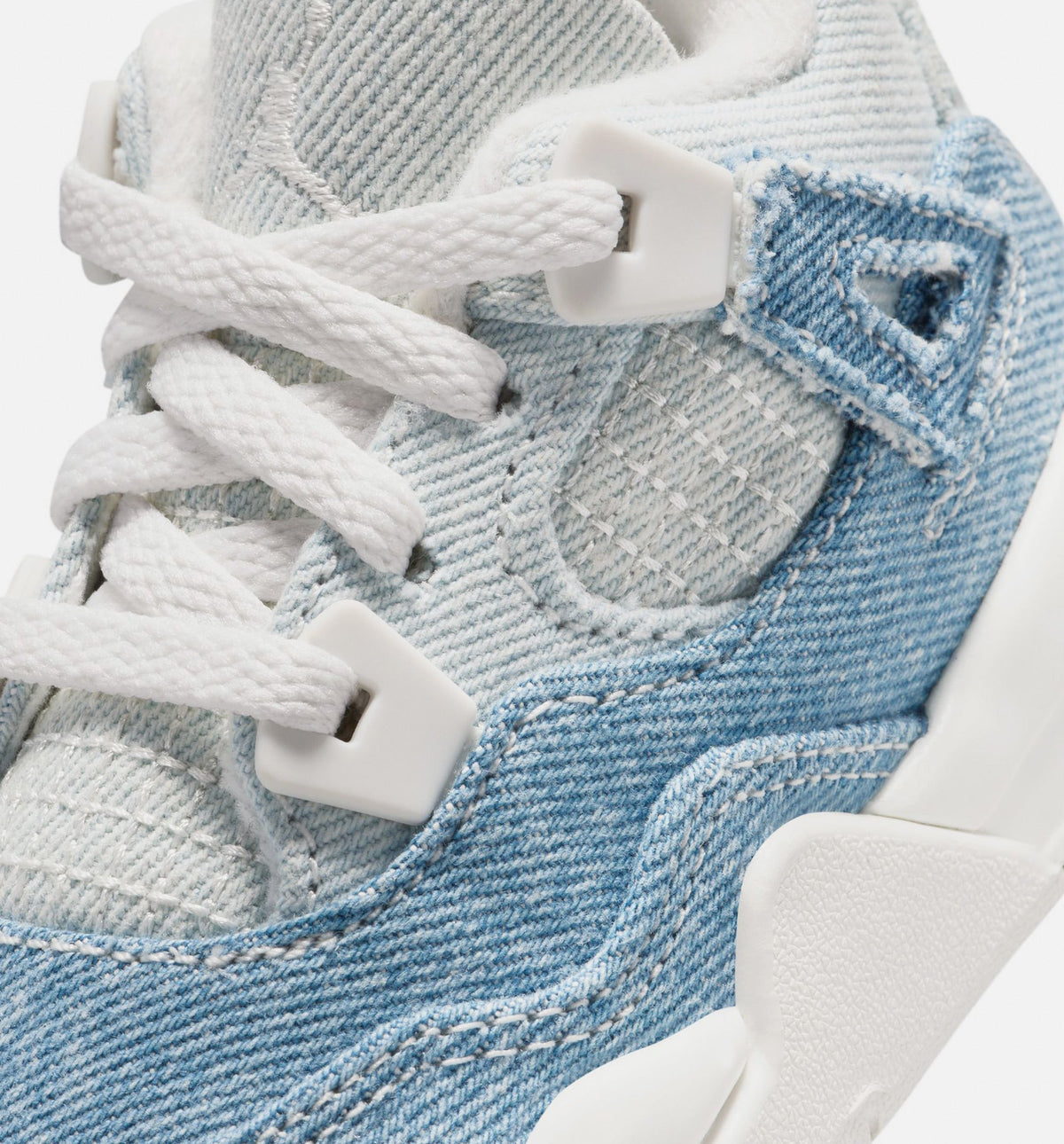 Air Jordan 4 Retro Worn Blue | Infant/Toddler Lifestyle Shoe | Sail/Worn Blue/Metallic Gold