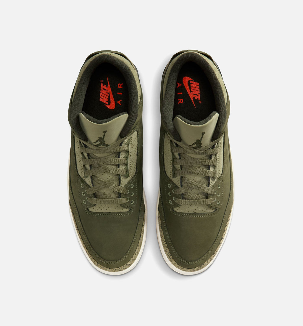 Air Jordan 3 Retro Medium Olive Men's – Medium Olive/Sequoia/Neutral Olive/Sail/Total Crimson