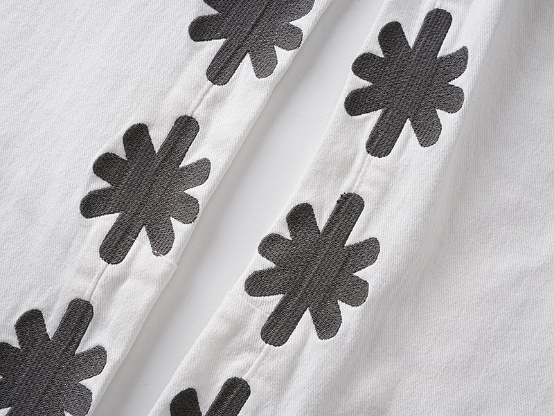 LOSTSHDWS Flower Graphic Flared Jeans