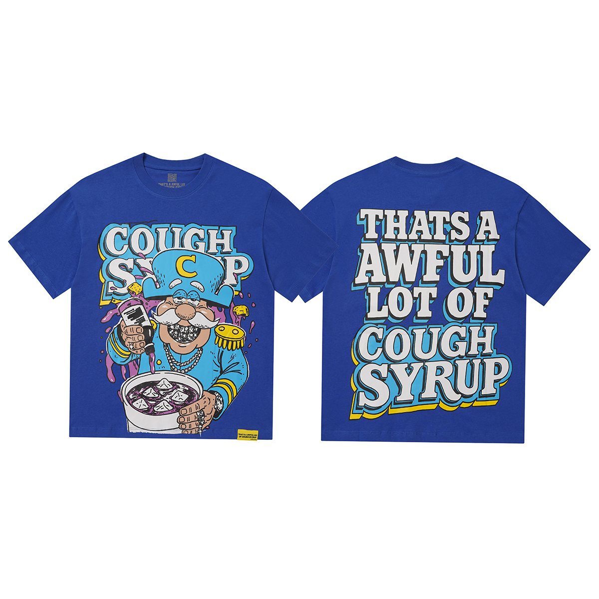 THAT'S A AWFUL LOT OF COUGH SYRUP Cartoon Graphic T-Shirt