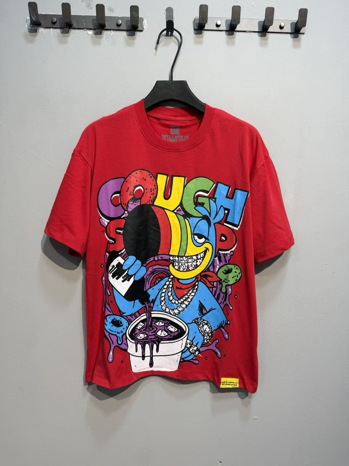THAT'S A AWFUL LOT OF COUGH SYRUP Cartoon Graphic T-Shirt