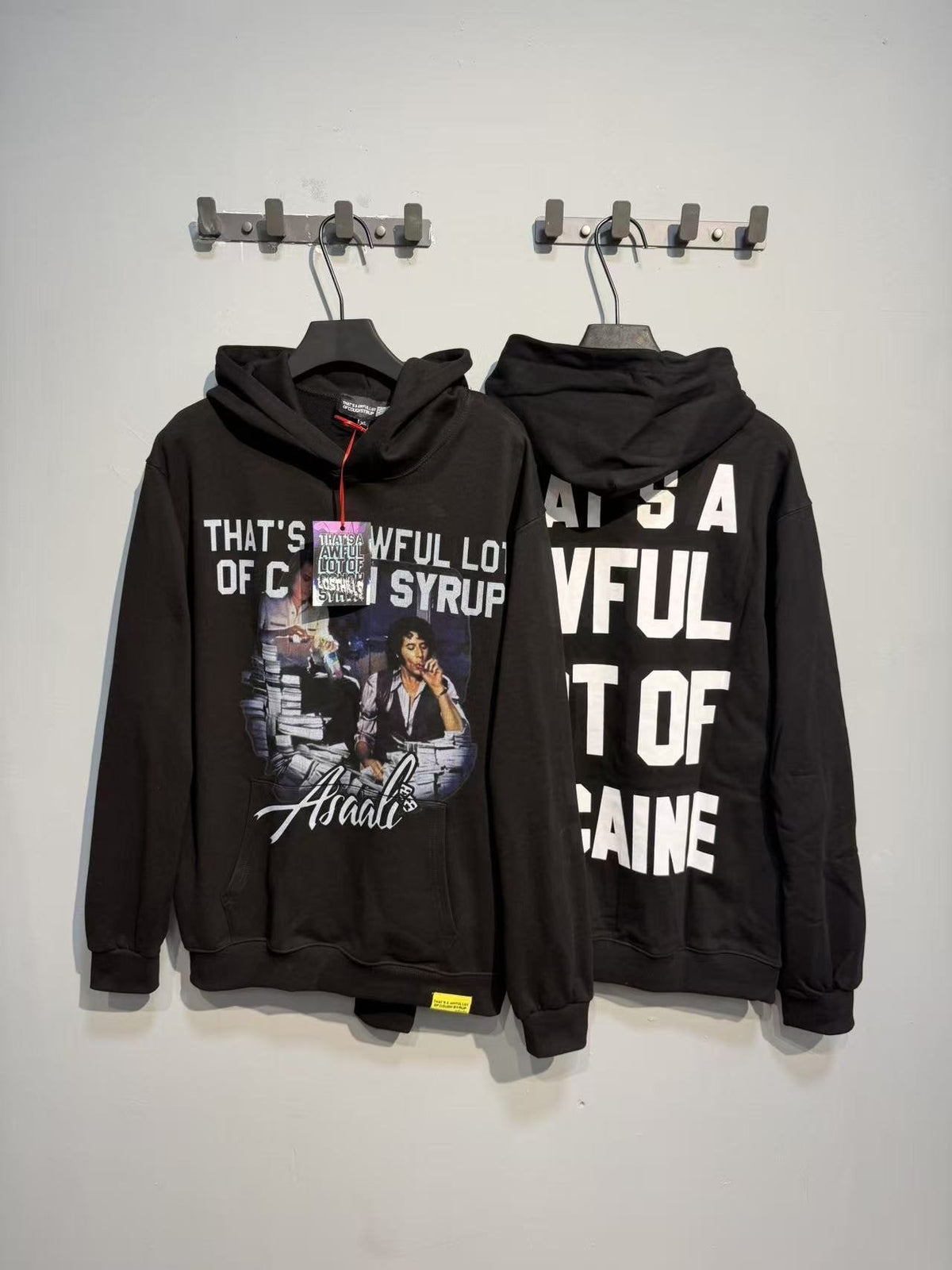 THAT'S A AWFUL LOT OF COUGH SYRUP Photo Graphic Pullover Hoodie