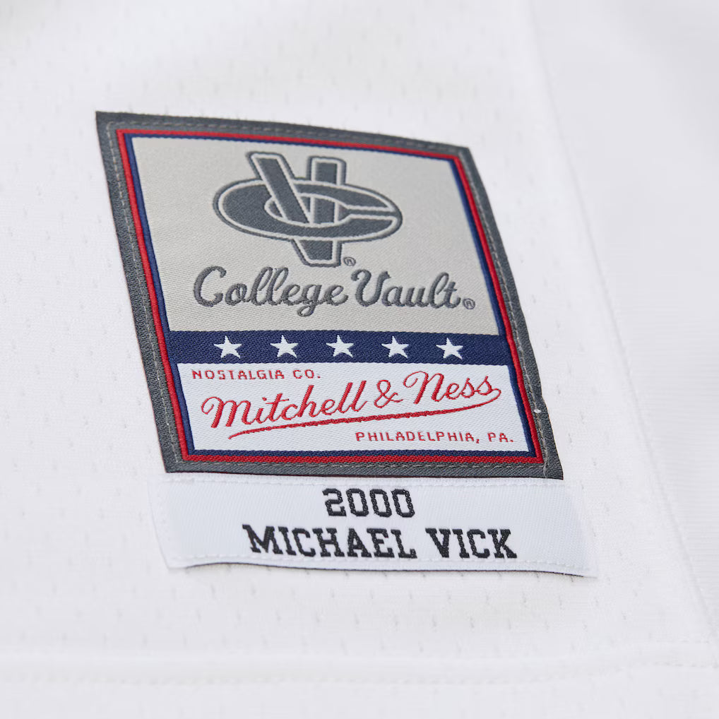 M&N NCAA Virginia Tech Hokies 2000 Michael Vick White Jersey