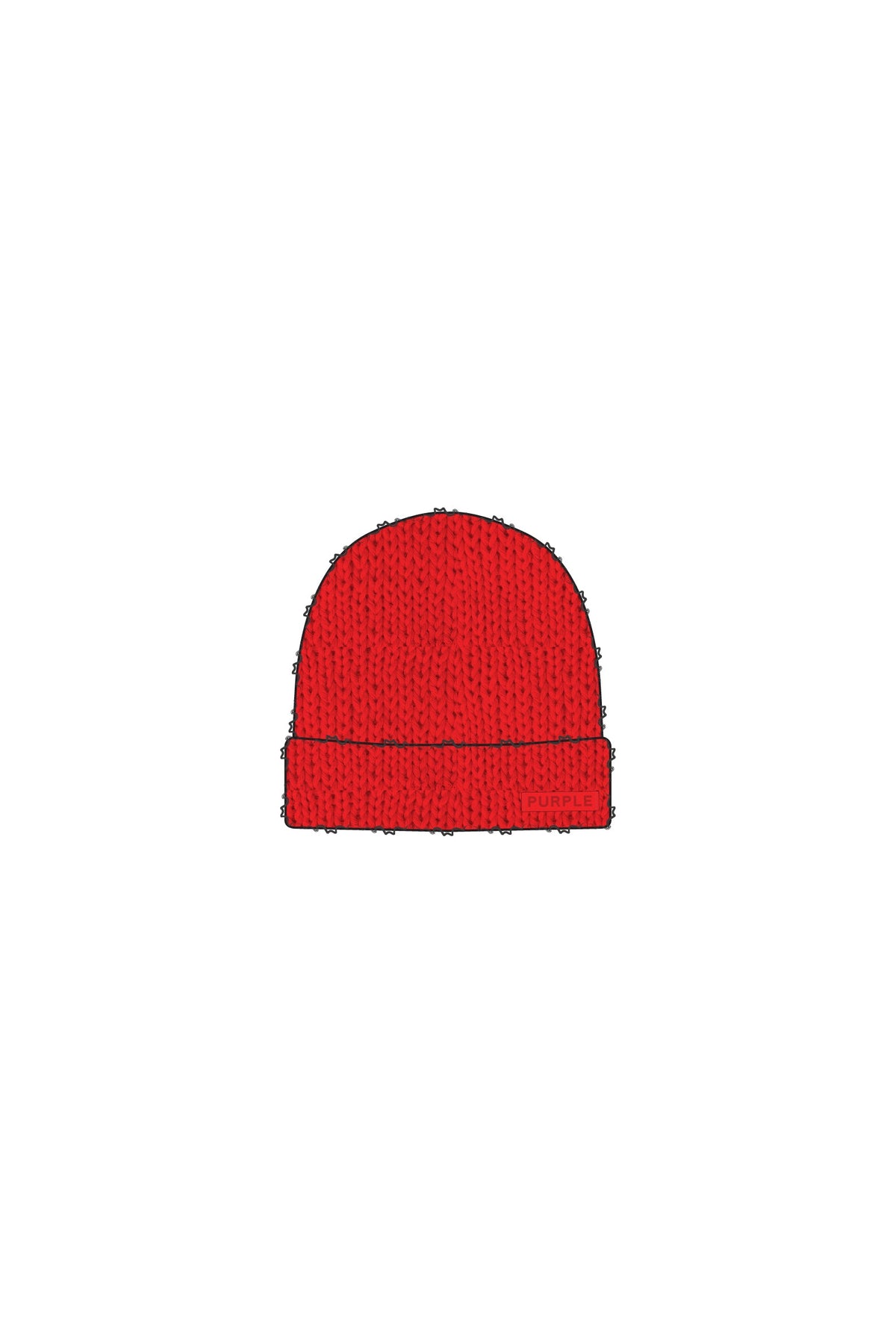 Mohair Purple Brand Beanie