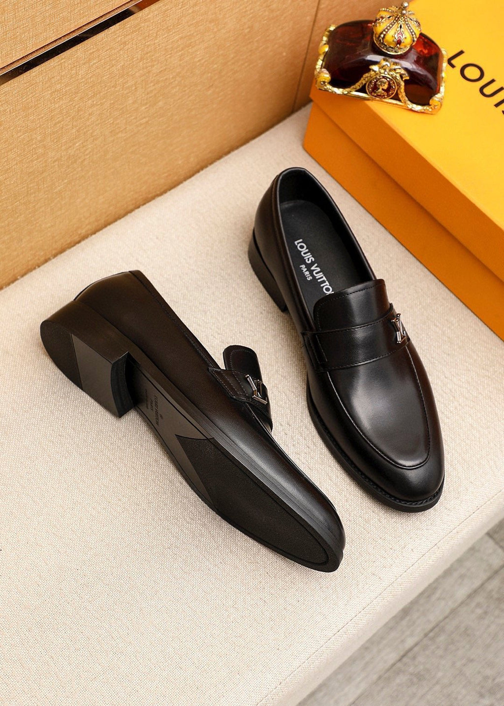Louis Vuitton Black LV Hardware Loafers