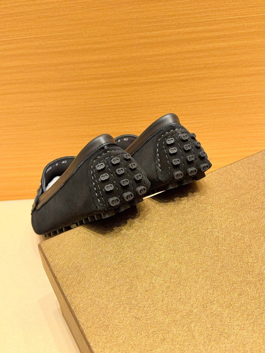 Men's Black Web Stripe Bit Loafers